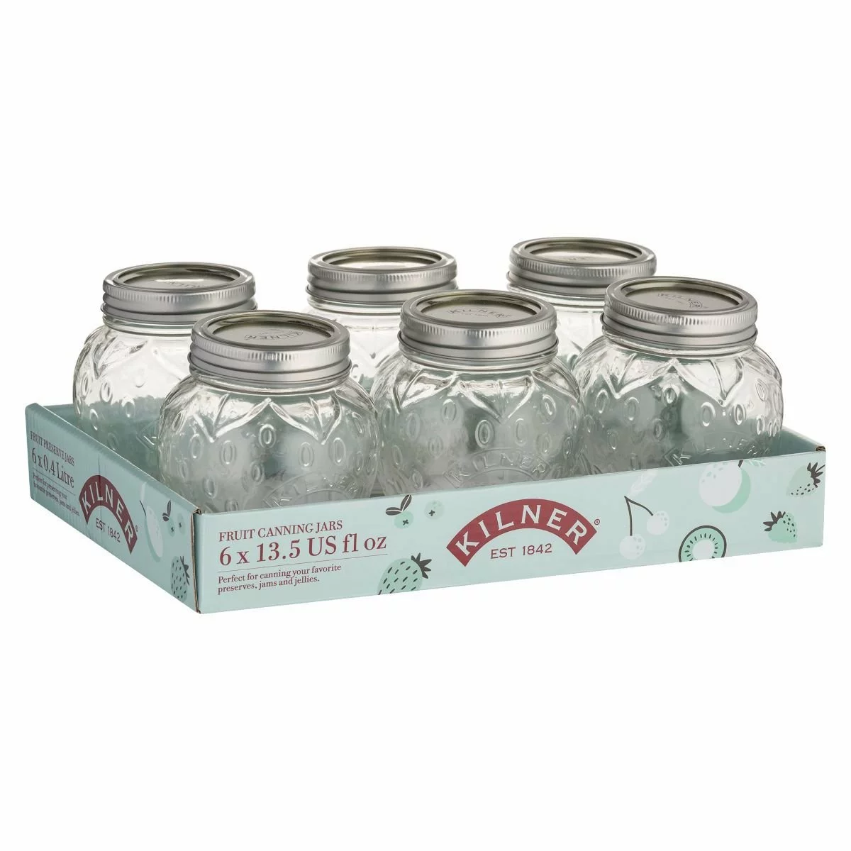 Kilner 13.5oz Fruit Jars (Set Of 6) | Strawberry Jars 4 Kilner 13.5oz Fruit Jars (Set Of 6) | Strawberry Jars - Image 2