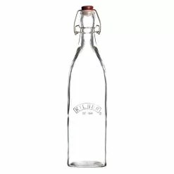 Kilner Swing Top Square Glass Bottle | 1L