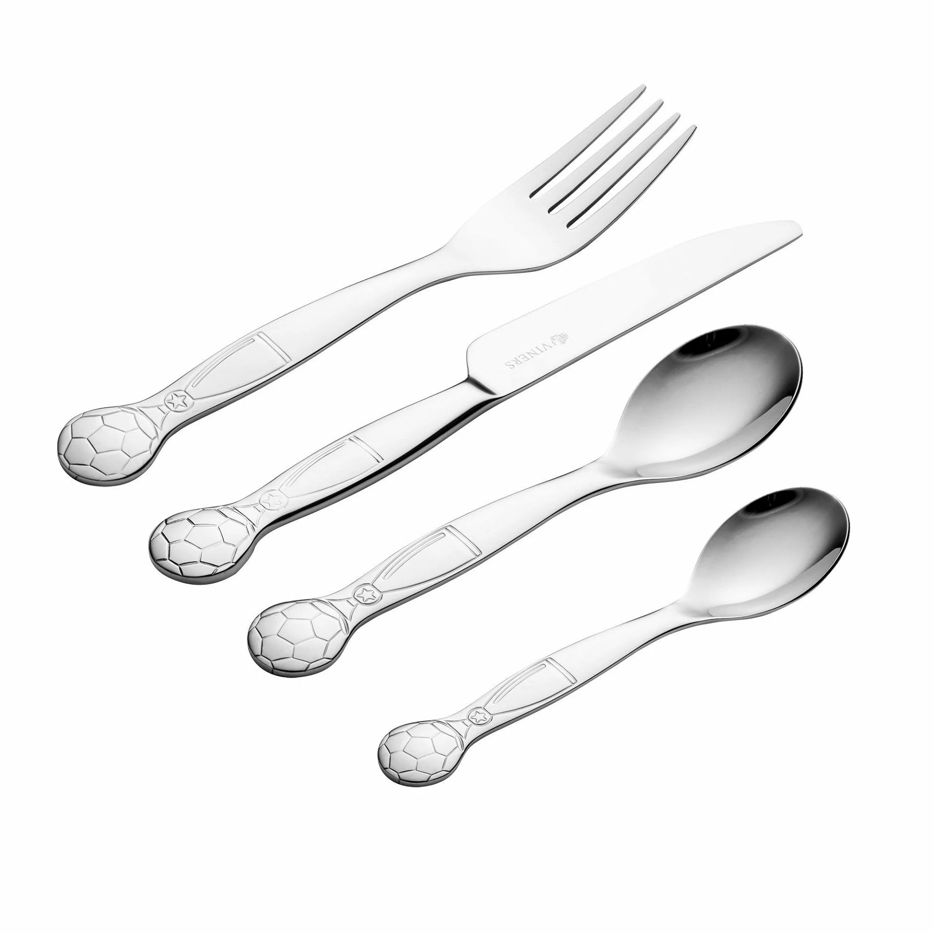 Viners 4-Piece Kids Flatware Set Giftbox | On The Ball 3 Viners 4-Piece Kids Flatware Set Giftbox | On The Ball