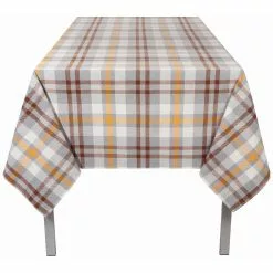 Danica Brands Now Designs By Danica Second Spin 60" X 120" Table Cloth | Maize Plaid -Dinnerware Shop 1065004 now designs second spin tablecloth 60x90 plaid maize sup2