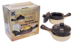 R&M International Ceramic Onion Soup Crocks | Set Of 2