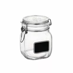 Bormioli Rocco 0.75L Swing Top Storage Jar With Chalkboard Label