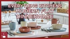 Everything Kitchens Modern Flat 16-Piece Dinnerware Set | Terracotta, Beige, Dusty Blue, Soft Pink -Dinnerware Shop 175231 maxresdefault