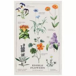 Danica Brands Now Designs By Danica 18" X 28" Printed Dishtowel | Edible Flowers