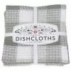 Danica Brands Now Designs By Danica Check Dishcloths (Set Of 3) | London Gray -Dinnerware Shop 2250422 dc3 check london gray main