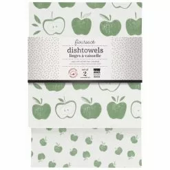 Danica Brands Now Designs By Danica Floursack Dishtowels (Set Of 2) | Elm Green Apples -Dinnerware Shop 2252655 now designs printed floursack set2 elm green pkg