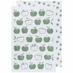 Danica Brands Now Designs By Danica Floursack Dishtowels (Set Of 2) | Elm Green Apples