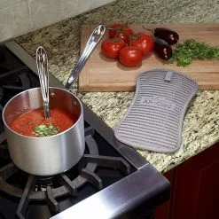 All-Clad Silicone Pot Holder | Titanium -Dinnerware Shop 39201 all clad pot holder in titanium 1