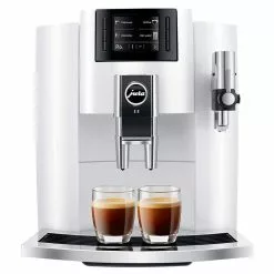 Jura E8 Automatic Espresso Machine | Piano White
