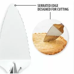 Rada Cutlery Serrated Pie Server | Silver -Dinnerware Shop 51kzbqh9okl. ac sl1100 1