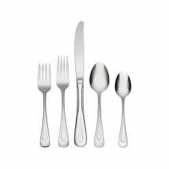 Oneida Brushed Satin Stainless Steel 45-Piece Flatware Set | Sand Dune