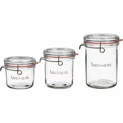 Luigi Bormioli Lock-Eat 3-Piece Frigo Jar Set