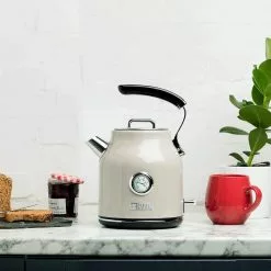 Haden Dorset 7-Cup Stainless Steel Electric Kettle | Putty Beige -Dinnerware Shop 75002dorsetkettlers1aext