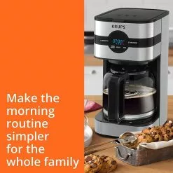Krups Simply Brew 10-Cup Digital Drip Coffee Maker | Stainless Steel -Dinnerware Shop 81gbfmtblcl. ac sl1500