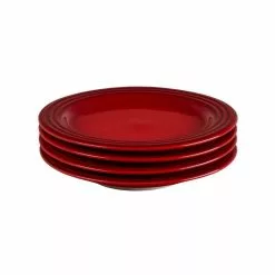 Le Creuset 8.5" Salad Plates - Set Of 4 | Cerise/Cherry Red