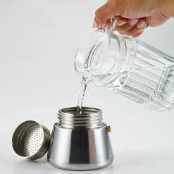 BonJour 9oz Stovetop Espresso Maker | Stainless Steel -Dinnerware Shop 9oz1