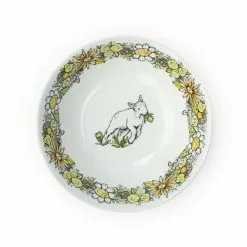 Everything Kitchens Barnyard Baby Animals 7" Salad Bowl | "Leaping Sheep" - Lamb