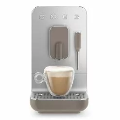 SMEG Fully Automatic Coffee Machine With Steamer | Taupe -Dinnerware Shop bcc02tpmus 9 1