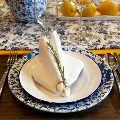 Crow Canyon Home Crow Canyon 10.25" Dinner Plate Marbled Blue 5 Crow Canyon Home Crow Canyon 10.25" Dinner Plate Marbled Blue - Image 3