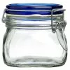 Bormioli Rocco 0.5L Swing Top Fido Canning Jar | Blue Lid 1 Bormioli Rocco 0.5L Swing Top Fido Canning Jar | Blue Lid -Dinnerware Shop bormioli rocco 17.5oz fido jar blue 2