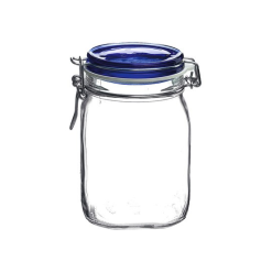 Bormioli Rocco 1L Swing Top Fido Canning Jar | Blue Lid