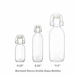 Bormioli Rocco 33.75oz Emilia Glass Bottle -Dinnerware Shop bormioli rocco emilia glass bottles height v2 2