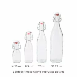 Bormioli Rocco 33.75oz Swing Top Glass Bottle -Dinnerware Shop bormioli rocco emilia glass bottles red 1