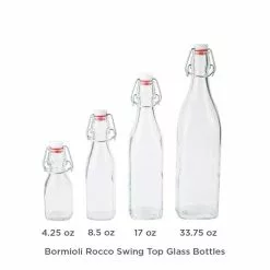 Bormioli Rocco 8.5oz Swing Top Glass Bottle -Dinnerware Shop bormioli rocco emilia glass bottles red 2 1