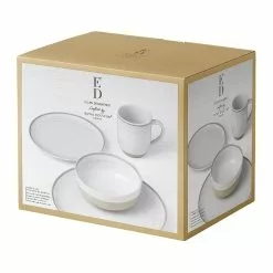 Royal Doulton Ellen DeGeneres Brushed Glaze Collection 16-Piece Dinnerware Set | White -Dinnerware Shop brushedwhite2