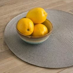 Danica Brands Now Designs By Danica 15" Disko Placemat | Cobblestone -Dinnerware Shop cobblestonemat4