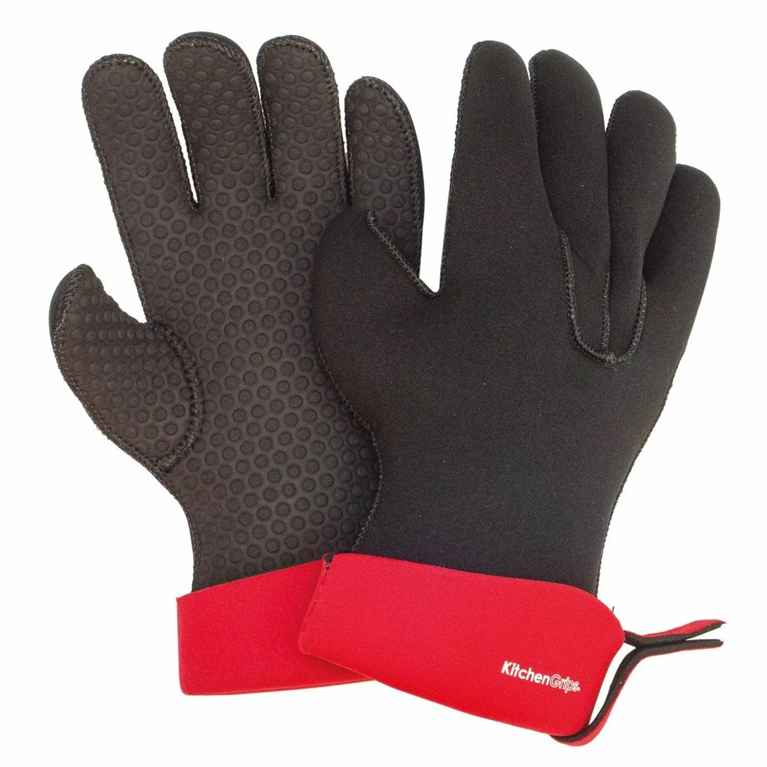 Cuisipro Large KitchenGrips FLXaPrene Red & Black Chef’s Gloves | Set Of 2