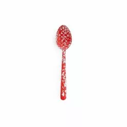 Crow Canyon Home Crow Canyon Enameled Slotted Spoon Red Marble