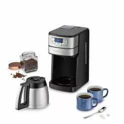 Cuisinart 10-Cup Automatic Grind & Brew Coffeemaker With Thermal Carafe | Black & Stainless Steel -Dinnerware Shop dgb 450 3