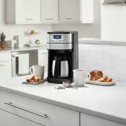 Cuisinart 10-Cup Automatic Grind & Brew Coffeemaker With Thermal Carafe | Black & Stainless Steel -Dinnerware Shop dgb450 lifestyle