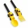 Masontops Dinneractive Construction Utensil Set Of 2 Yellow -Dinnerware Shop dinneractive construction utensil set da2pcyl