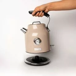 Haden Dorset 7-Cup Stainless Steel Electric Kettle | Putty Beige -Dinnerware Shop dorsetkettle putty base detail