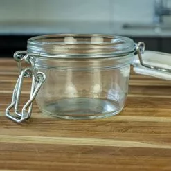 Bormioli Rocco 4.25oz Swing Top Fido Jar | White Top -Dinnerware Shop dsc 1504 1