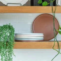 Everything Kitchens Modern Flat 11" Dinner/Charger Plates (Set Of 4) | Beige -Dinnerware Shop ek modern flat lifestyle squares 0008 capture0050 4