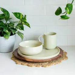 Everything Kitchens Modern Flat 12-Piece Dinnerware Set | Beige -Dinnerware Shop ek modern flat lifestyle squares 0023 capture0015 2