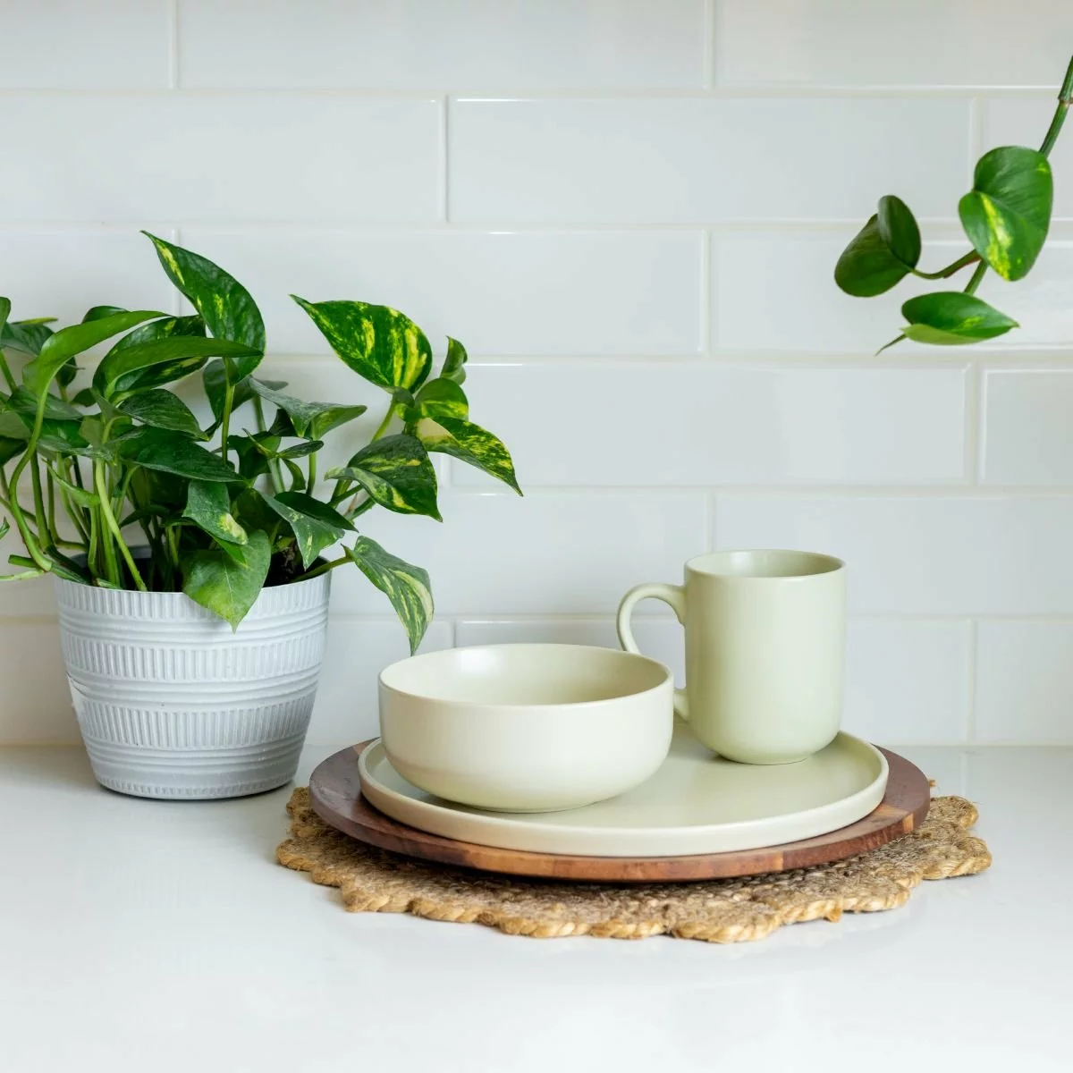 Everything Kitchens Modern Flat 24oz Bowls (Set Of 4) | Beige 6 Everything Kitchens Modern Flat 24oz Bowls (Set Of 4) | Beige - Image 4