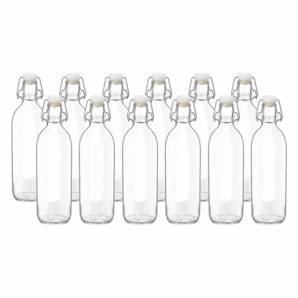 Bormioli Rocco 33.75oz Emilia Glass Bottles | Set Of 12 3 Bormioli Rocco 33.75oz Emilia Glass Bottles | Set Of 12