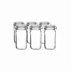 Bormioli Rocco 1.5L Swing Top Fido Canning Jars | 6-pack