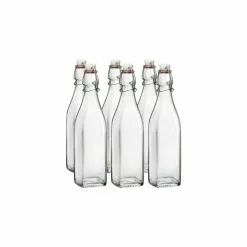 Bormioli Rocco 17oz Swing Top Glass Bottles | 6-pack