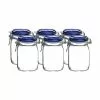 Bormioli Rocco 1L Swing Top Fido Canning Jars - Blue Lid | 6-pack -Dinnerware Shop ekb br1lf