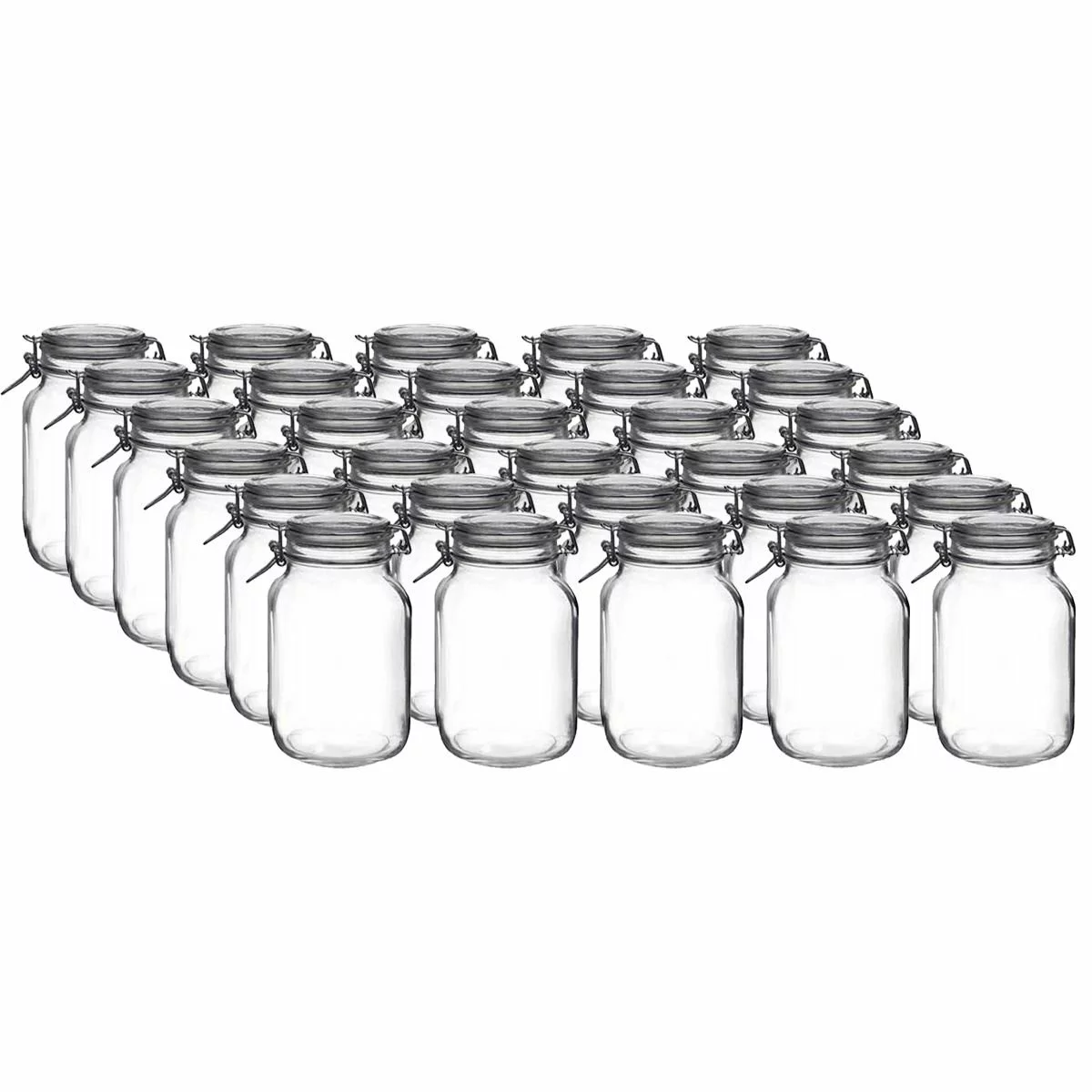 Bormioli Rocco 2L Swing Top Fido Glass Jars | 30-pack 3 Bormioli Rocco 2L Swing Top Fido Glass Jars | 30-pack