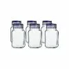 Bormioli Rocco 2L Swing Top Fido Glass Jars - Blue Lid | 6-pack -Dinnerware Shop ekb br2lfb