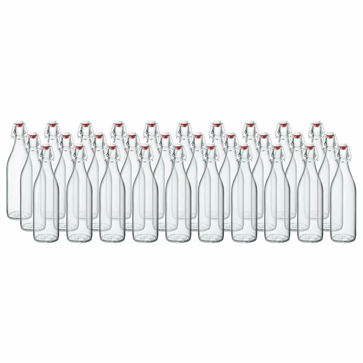 Bormioli Rocco 33.75oz Swing Top Giara Glass Bottles - Clear | 30-pack 3 Bormioli Rocco 33.75oz Swing Top Giara Glass Bottles - Clear | 30-pack