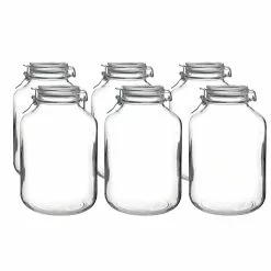 Bormioli Rocco 4.67L Swing Top Fido Glass Jars | 6-pack