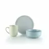 Everything Kitchens Modern Flat 12-Piece Breakfast Set | Stone Gray, Dusty Blue, Beige -Dinnerware Shop ekb ekx 12bksetsbb 1
