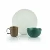Everything Kitchens Modern Colorful Neutrals - Rippled 12-Piece Dinnerware Set - Matte | Ivory, Green, Mocha 2 Everything Kitchens Modern Colorful Neutrals - Rippled 12-Piece Dinnerware Set - Matte | Ivory, Green, Mocha -Dinnerware Shop ekb ekx 12dwivtltn